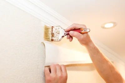 Pose de papier peint à Cellieu — revêtements muraux et toiles de verre